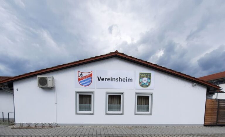 Vereinsheim Beschriftung